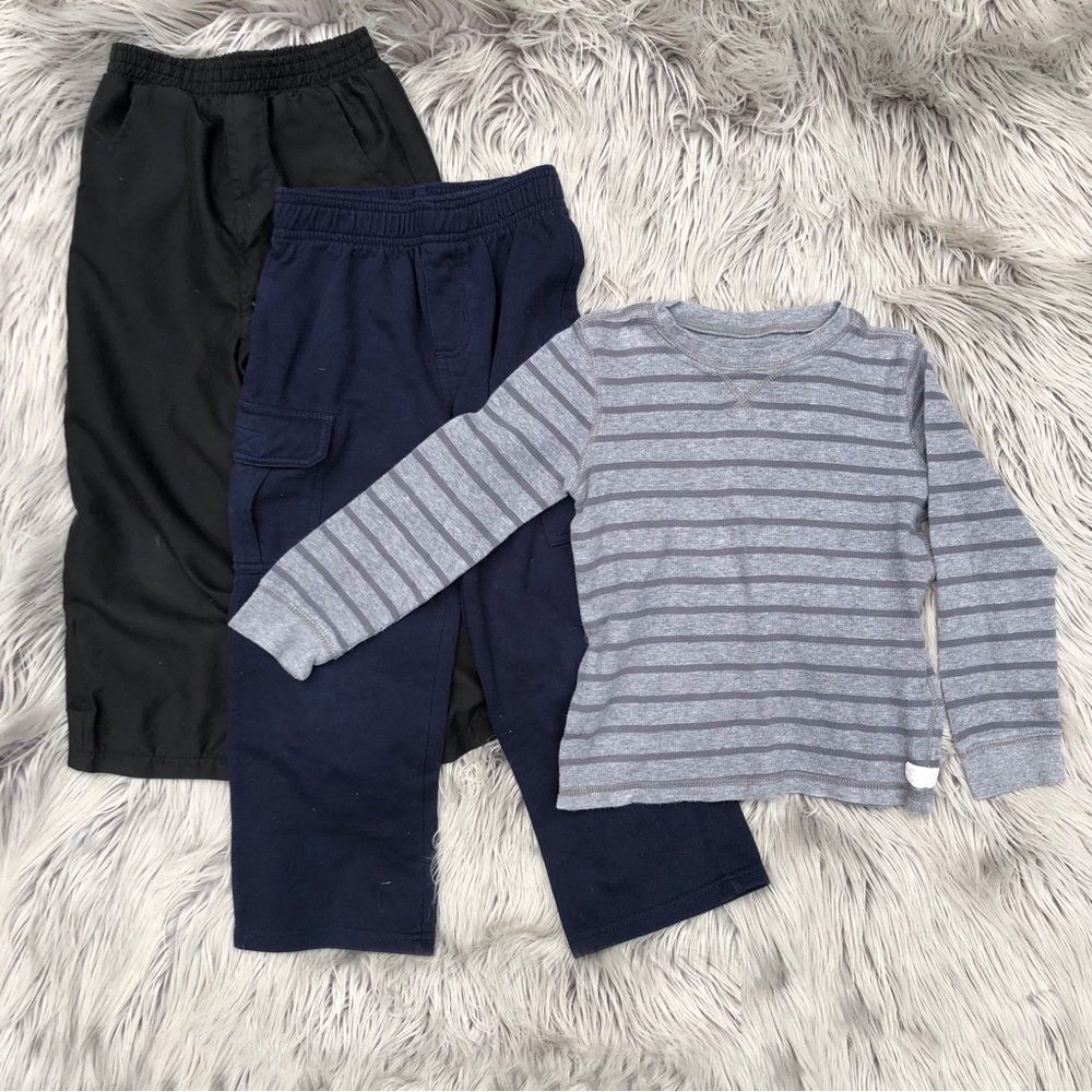 Kids Winter Warmer Bundle in Black, Gray, and Navy, Sizes 5/6